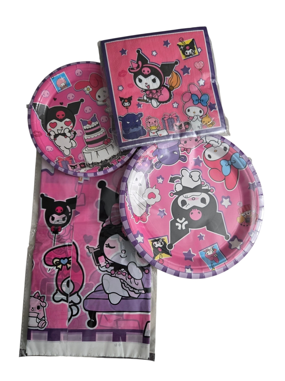 Kuromi Pink Party Tableware Set - Plates & Napkins - NWT